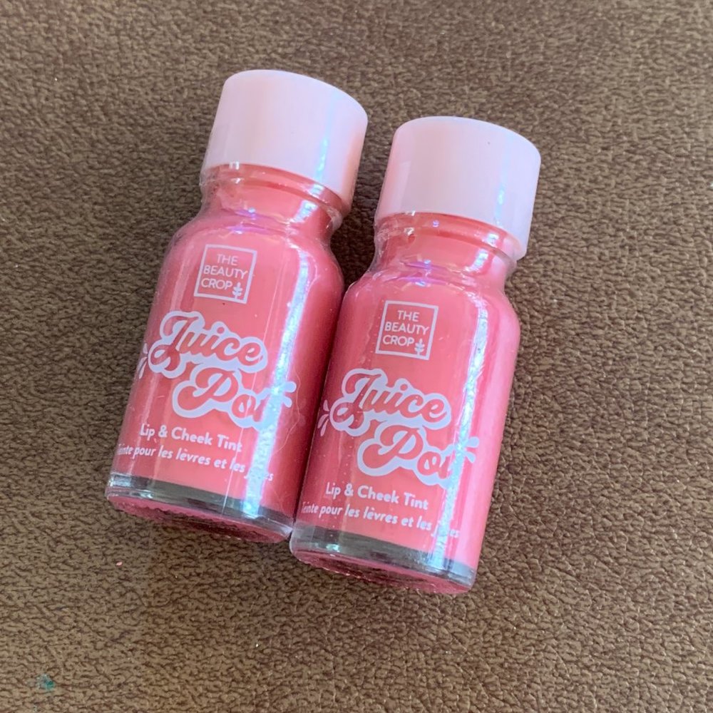 Beauty Crop Juice Pot Lip and Cheek Tint, Liquid to Powder, Lychee, 2 Full Size